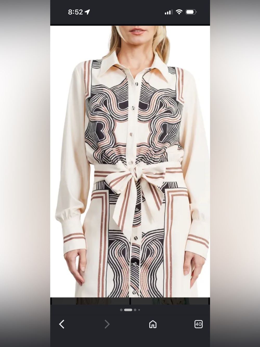 Ciebon long sleeve shirt dress maxi medium